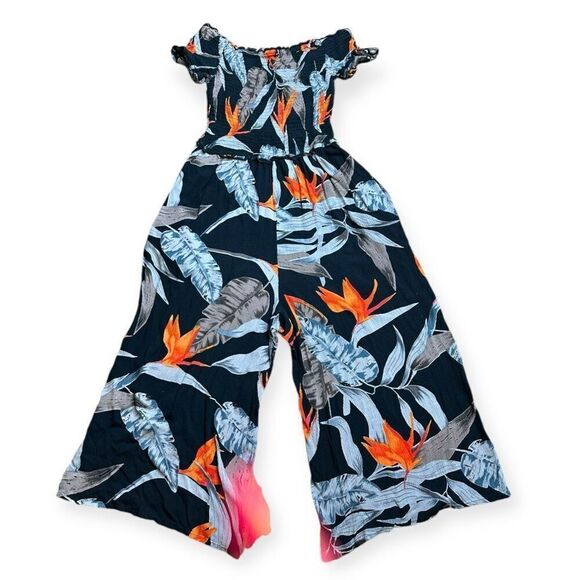 Patrons Of Peace Women's Multicolor Floral Off Shoulder Jumpsuit Size Medium - Picture 2 of 5